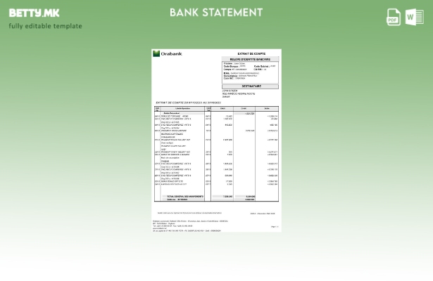 Модерен стил Шаблон за зборови за изјава на Того Орабанк